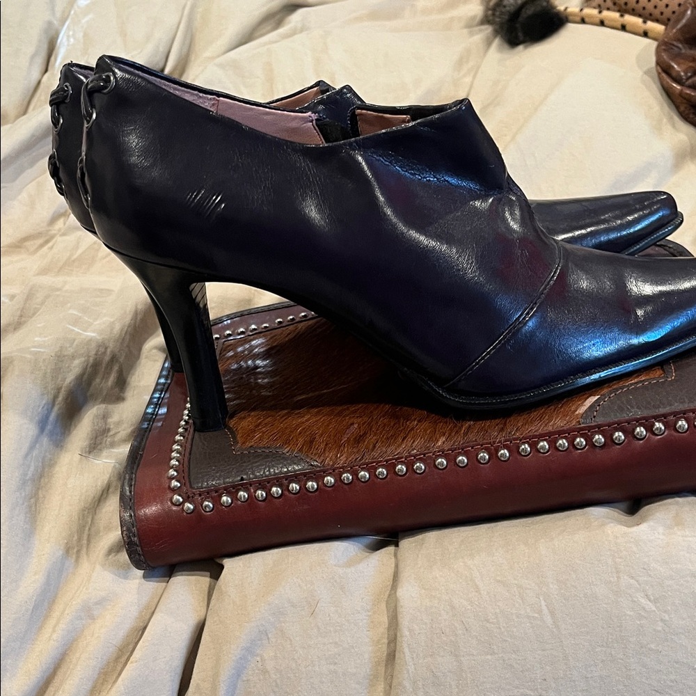 Franco Sarto black Leather Loafers - Picture 3 of 6